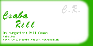 csaba rill business card